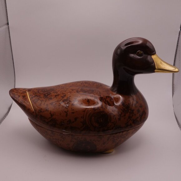 Michel Caugant Ceramic Duck Storage Container - Picture 4 of 16